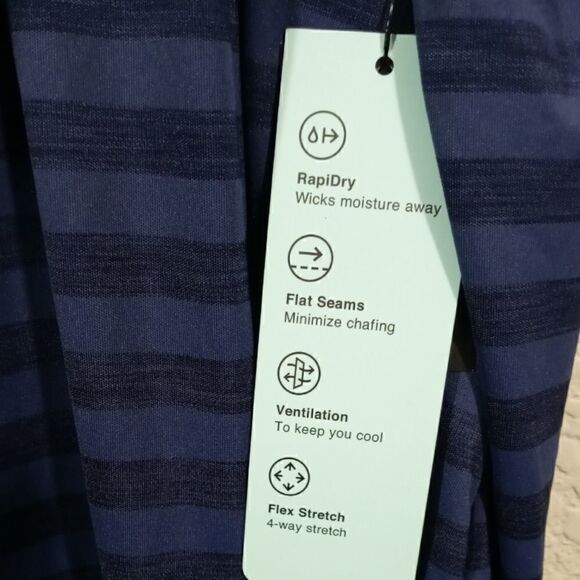 Ideology Performance Indigo Sea Striped Tee WT3 - Picture 4 of 4